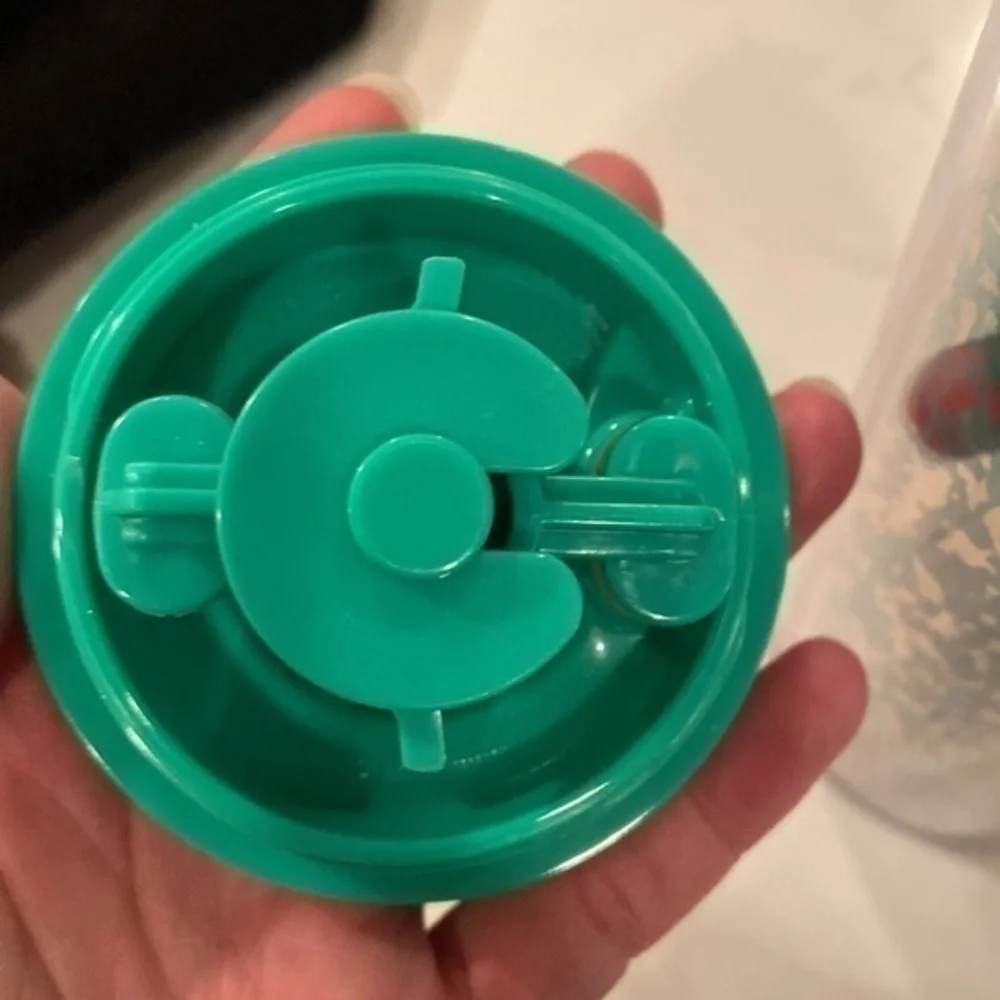 Lot of 2 Starbucks Green and Green and Gold Foil Tumbler